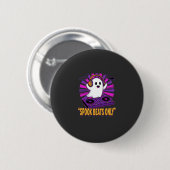Gruseliger Geister-DJ-Halloween-Beats-Design_1 Button (Vorne & Hinten)