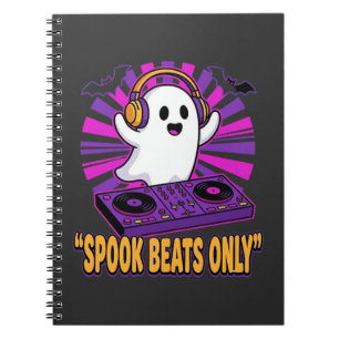 Gruseliger Geister-DJ-Halloween-Beats-Design_1 Notizblock