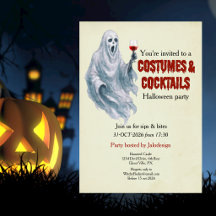 Gruseliger Geister-Kostüm-Cocktail-Halloween-Party