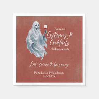 Gruseliger Geister-Kostüm-Cocktail-Halloween-Party Serviette