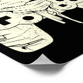 Gruseliger Geister-Mummy-Gaming-Controller Hallowe Poster (Ecke)