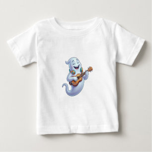 Gruseliger Geister-Musiker Halloween-Musik-Kunst Baby T-shirt