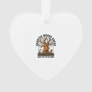 Gruseliger Geisterbaum Vintage Halloween-Warn-Shir Ornament
