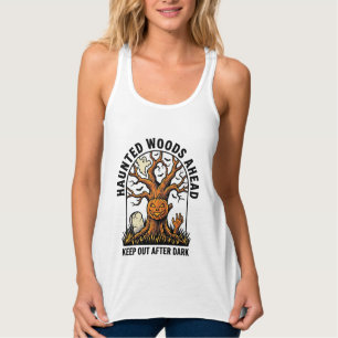 Gruseliger Geisterbaum Vintage Halloween-Warn-Shir Tank Top