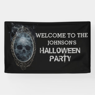 Gruseliger Geisterspiegel Halloween-Party Banner