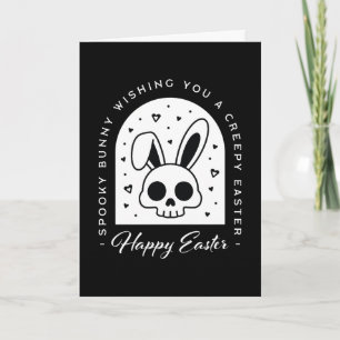 Gruseliger glücklicher Osterhase Schädel gothische Feiertagskarte