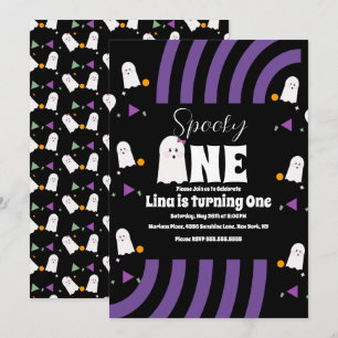 Gruseliger, groovy Geburtstag zu Halloween Einladung