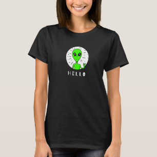 Gruseliger grüner Außerirdischer T-Shirt