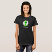 Gruseliger grüner Außerirdischer T-Shirt (Vorne ganz)