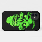 Gruseliger grüner Neonartschädel Case-Mate iPhone Hülle (Rückseite (Horizontal))