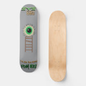 Gruseliger grüner Skateboard mit Auge (Vorderseite)