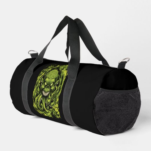 Gruseliger grüner Tentakel-Monster-Duffelbag Duffle Bag (Rechte Ecke)