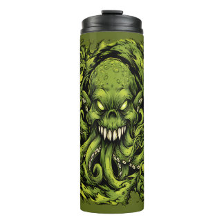 Gruseliger grüner Tentakel-Monster-Thermal-Tumbler Thermosbecher