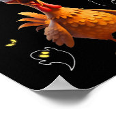 Gruseliger Hahn F-caw-f Geist Poster (Ecke)