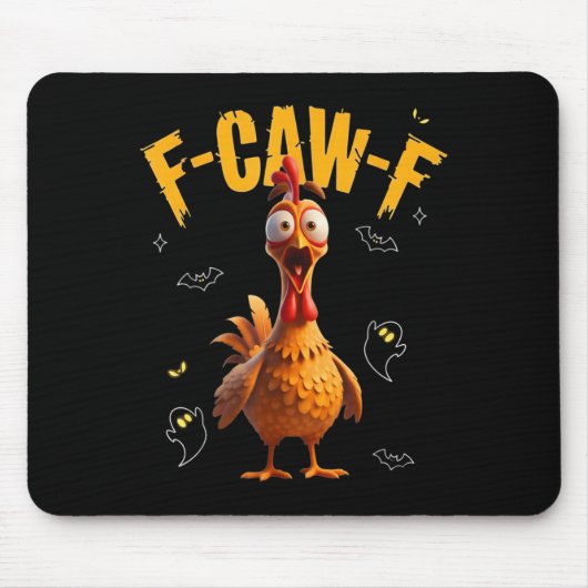Gruseliger Hahn F-kräh-f Geist Mousepad (Vorne)