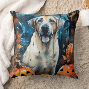 Gruseliger Halloween Anatolischer Hirtenhund mit K Kissen