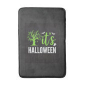 Gruseliger Halloween-Baum-Fledermäuse-Vektordesign Badematte (Vorderseite Vertikal)