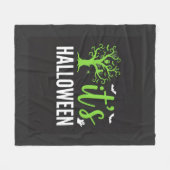 Gruseliger Halloween-Baum-Fledermäuse-Vektordesign Fleecedecke (Vorderseite (Horizontal))