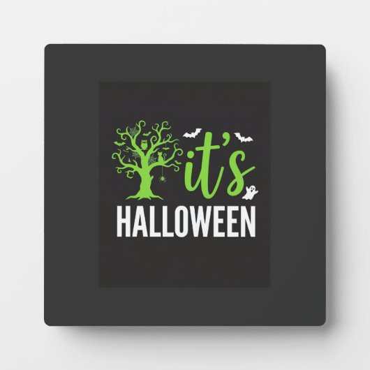 Gruseliger Halloween-Baum-Fledermäuse-Vektordesign Fotoplatte (Vorderseite)