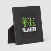 Gruseliger Halloween-Baum-Fledermäuse-Vektordesign Fotoplatte (Vorderseite)