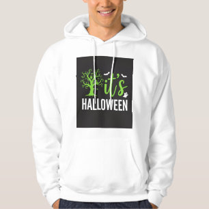 Gruseliger Halloween-Baum-Fledermäuse-Vektordesign Hoodie