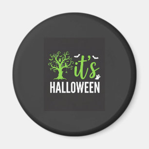 Gruseliger Halloween-Baum-Fledermäuse-Vektordesign Magnet