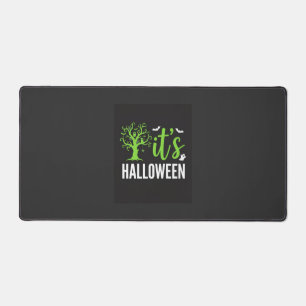 Gruseliger Halloween-Baum-Fledermäuse-Vektordesign Schreibtischunterlage