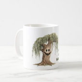 Gruseliger Halloween-Baum Kaffeetasse (Vorderseite Links)
