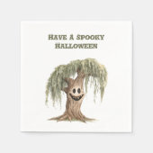 Gruseliger Halloween-Baum Serviette (Vorderseite)