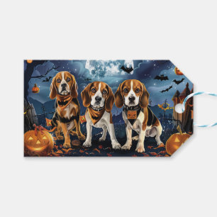 Gruseliger Halloween-Beagle Geschenkanhänger
