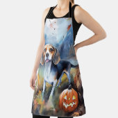 Gruseliger Halloween-Beagle mit Kürbissen Schürze (InSitu)