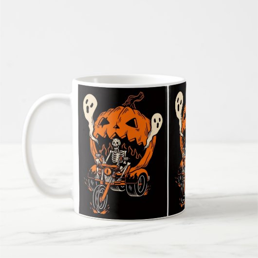 Gruseliger Halloween-Becher Kaffeetasse (Links)
