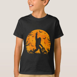 Gruseliger Halloween Bigfoot-Kürbis Lustiger Hallo T-Shirt