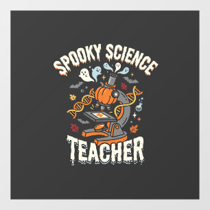 Gruseliger Halloween-Biologielehrer-Wissenschaft Fensteraufkleber