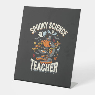 Gruseliger Halloween-Biologielehrer-Wissenschaft Sockelschild