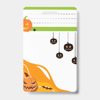 Gruseliger Halloween-Button-Pin – Süßer Geister-Ab Ausweis