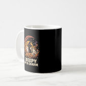 Gruseliger Halloween-Charme-Katze Kaffeetasse (Vorderseite Links)