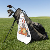 Gruseliger Halloween Clown Golfhandtuch (Gras)