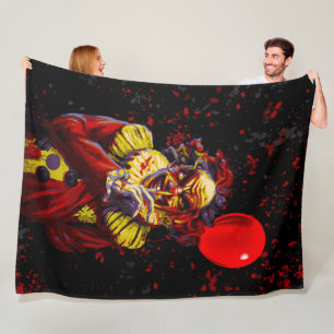 Gruseliger Halloween Clown Horrorfilm Fleecedecke