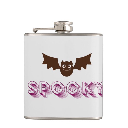 Gruseliger Halloween [Design Name] individueller H Flachmann (Vorderseite)