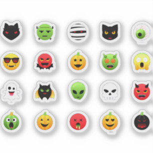 Gruseliger Halloween-Emoji Aufkleber