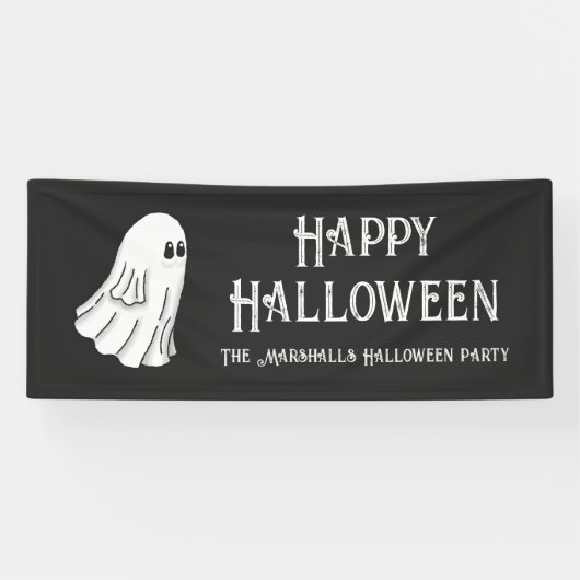 Gruseliger Halloween-Geist Banner (Horizontal)
