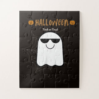 Gruseliger Halloween-Geist-Kürbis-Puzzle Puzzle