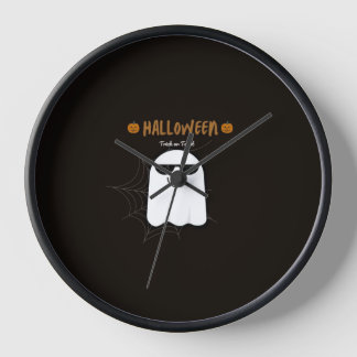 Gruseliger Halloween-Geist-Kürbis-Wanduhr Uhr