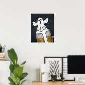 Gruseliger Halloween-Geist Poster (Heimbüro)