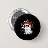 Gruseliger Halloween-Geist und Fledermäuse Basebal Button (Vorne & Hinten)