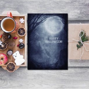 Gruseliger Halloween-Geist Vollmond in der Nacht Einladung
