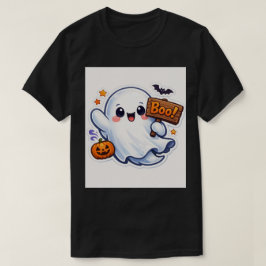Gruseliger Halloween-Geister-Aufkleber T-Shirt