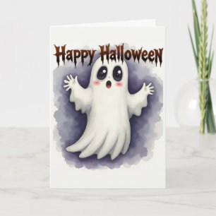 Gruseliger Halloween-Geister-Grußkarte Karte