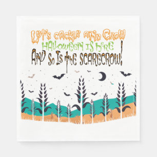 Gruseliger Halloween-Geister-Maisfeld Serviette